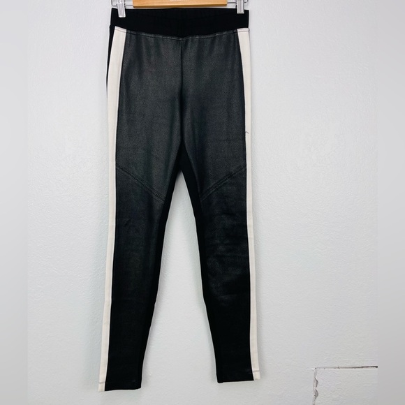 Hale Bob Two Set Bundle Brown Black Striped Faux Suede Leggings - Picture 5 of 7